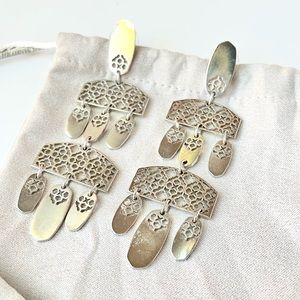 Kendra Scott Emmet Statement Earring in Silver Filigree
